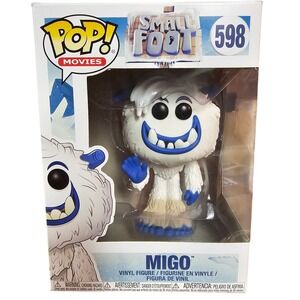 Funko Pop Movies Smallfoot Migo 598 Vinyl Figure White Blue Yeti Collectible